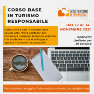 Torna il Corso-base sul turismo responsabile di AITR, consueto appuntamento on-line a novembre 2021